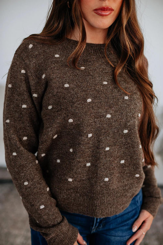 Pre-order Dotted Ribbed Knit Sweater FB