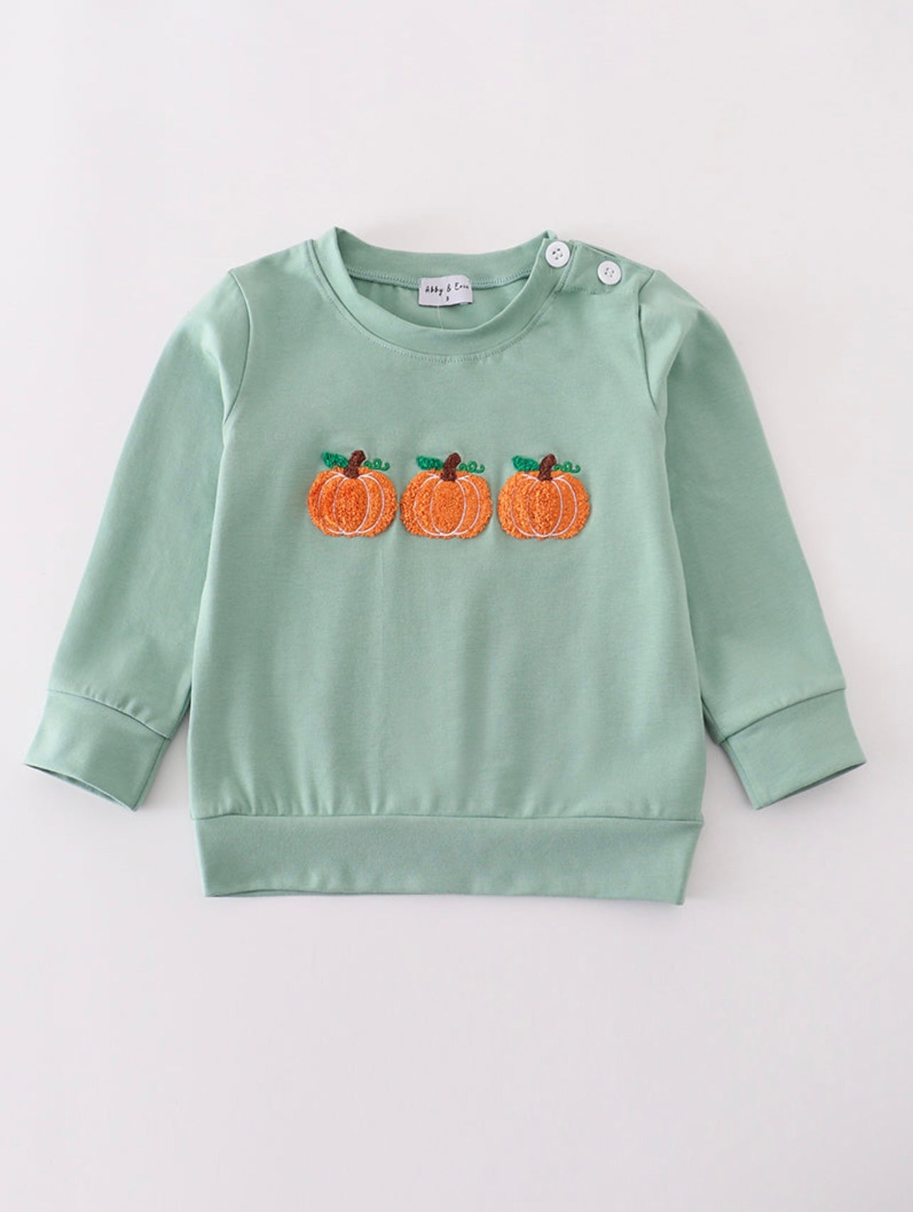 Boys Sage Pumpkin French Knot Top