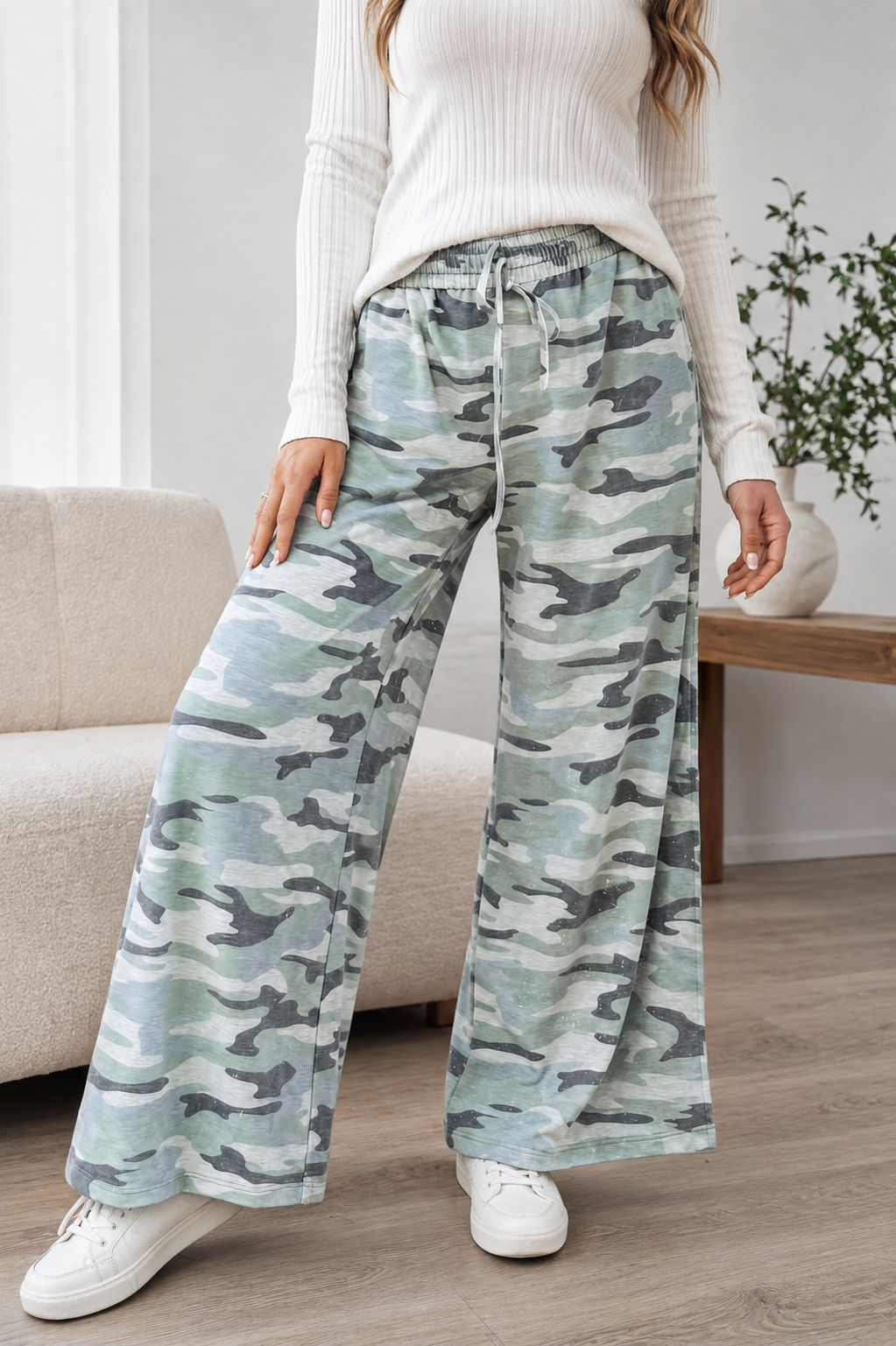 Pre-order Green Camo Casual Pants