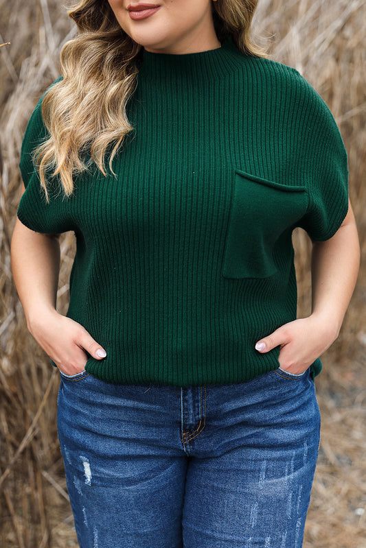 Pre-order Green Ribbed Plus Sweater FB