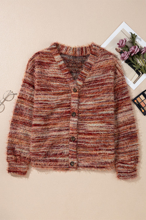 Pre-order Fuzzy Striped Cardigan