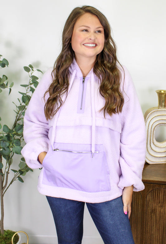 Women’s Purple Sherpa Pullover