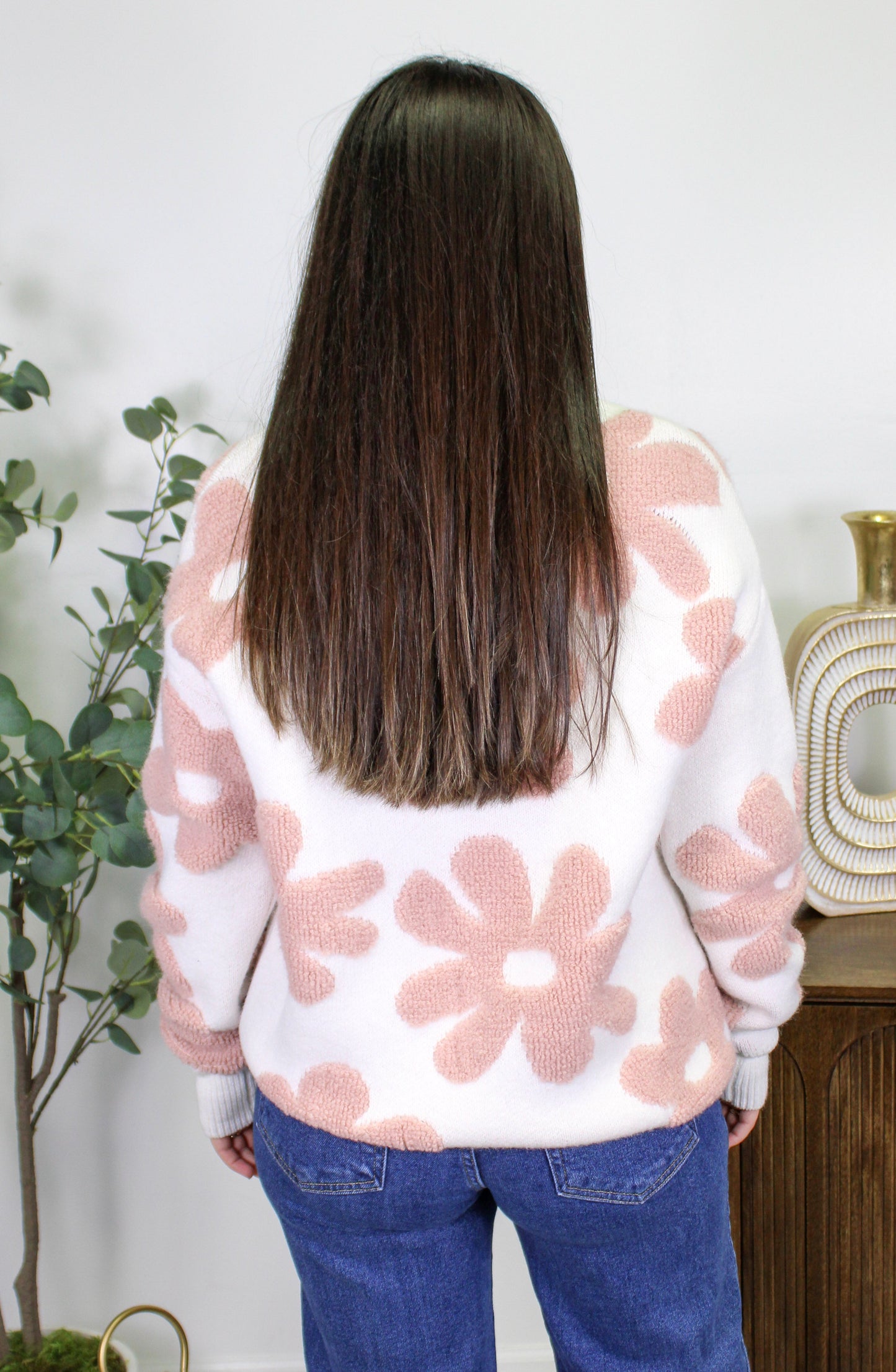 Pre-order Pink Flower Sweater