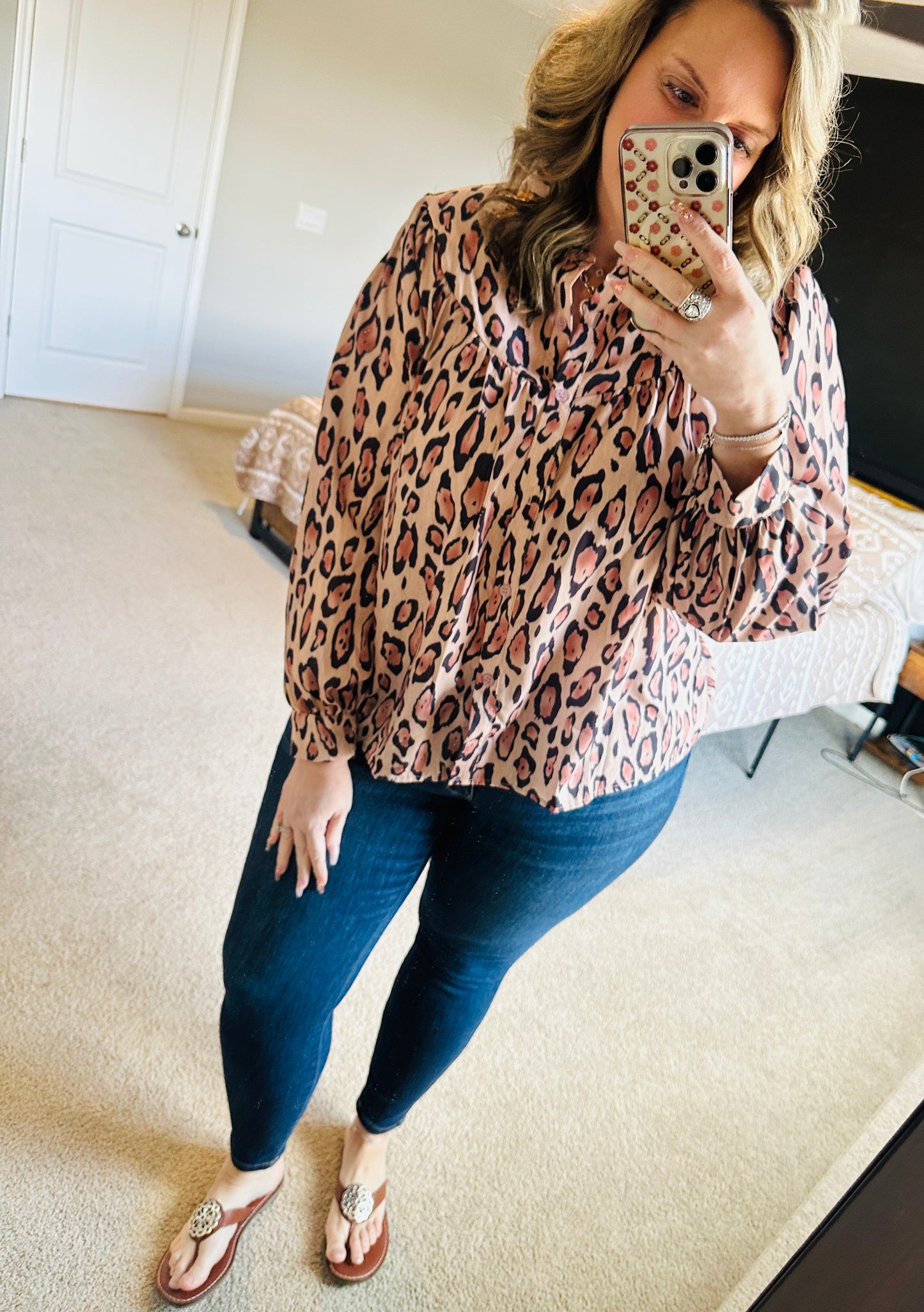 Women’s Oversized Leopard Blouse