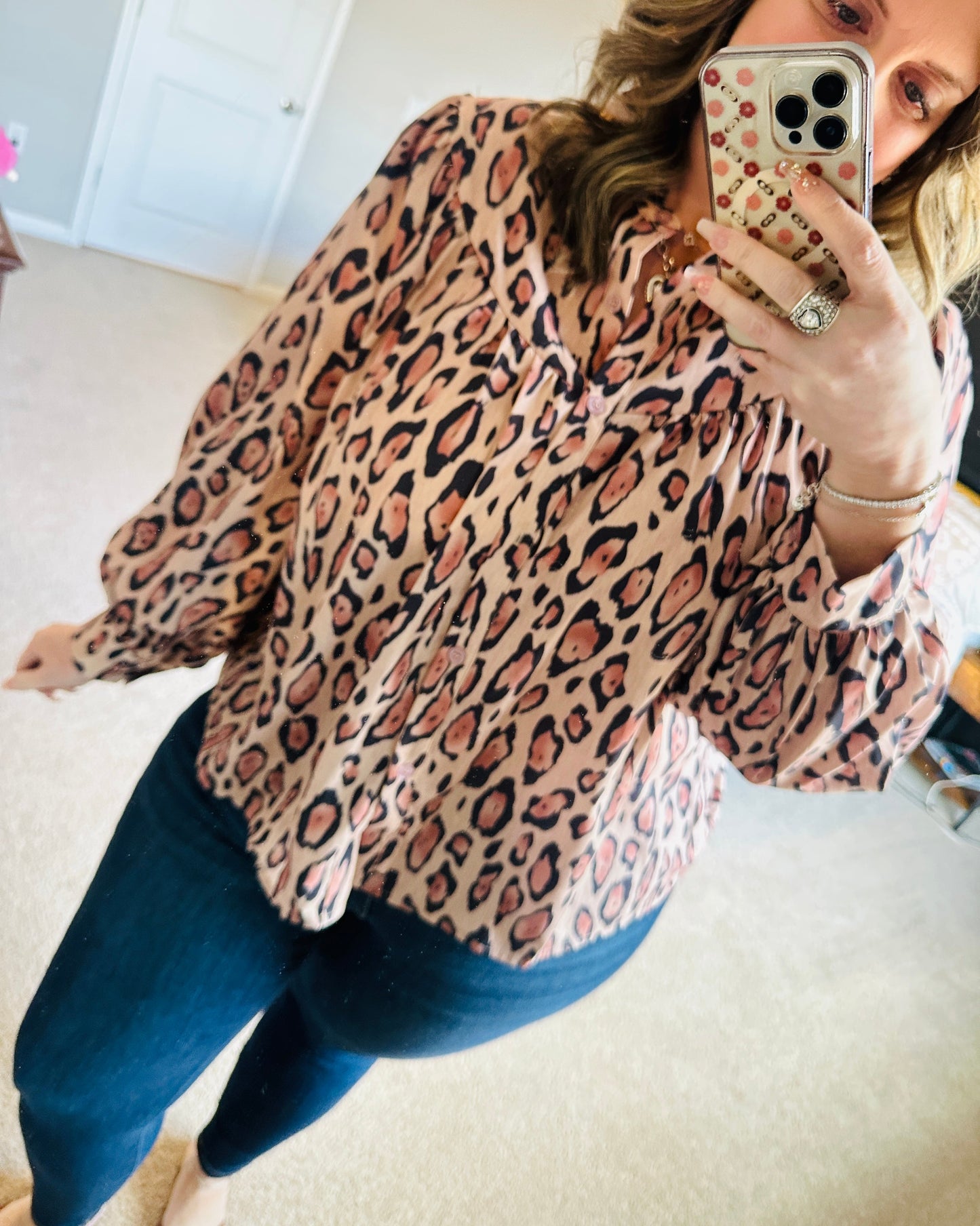 Women’s Oversized Leopard Blouse