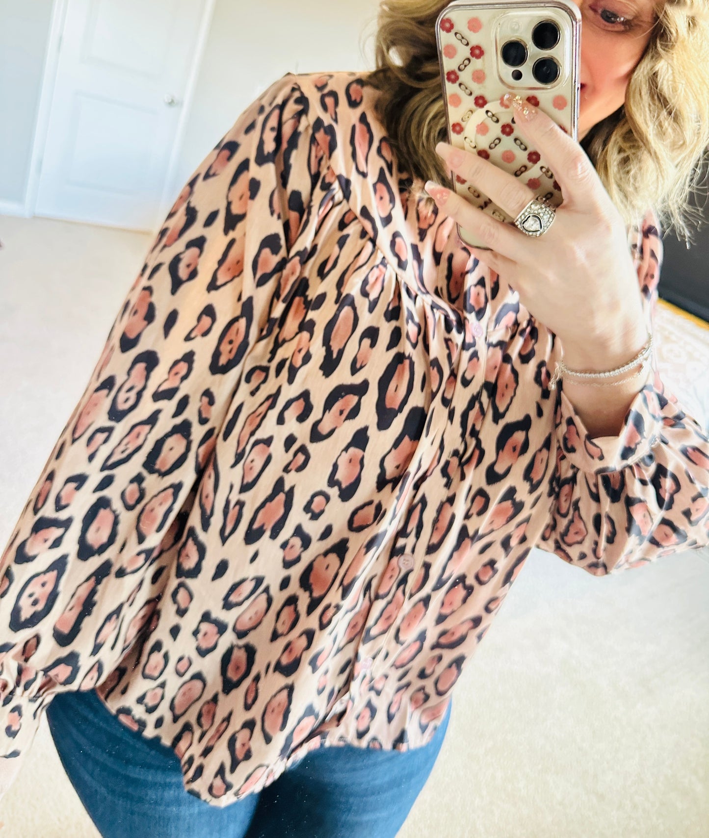 Women’s Oversized Leopard Blouse