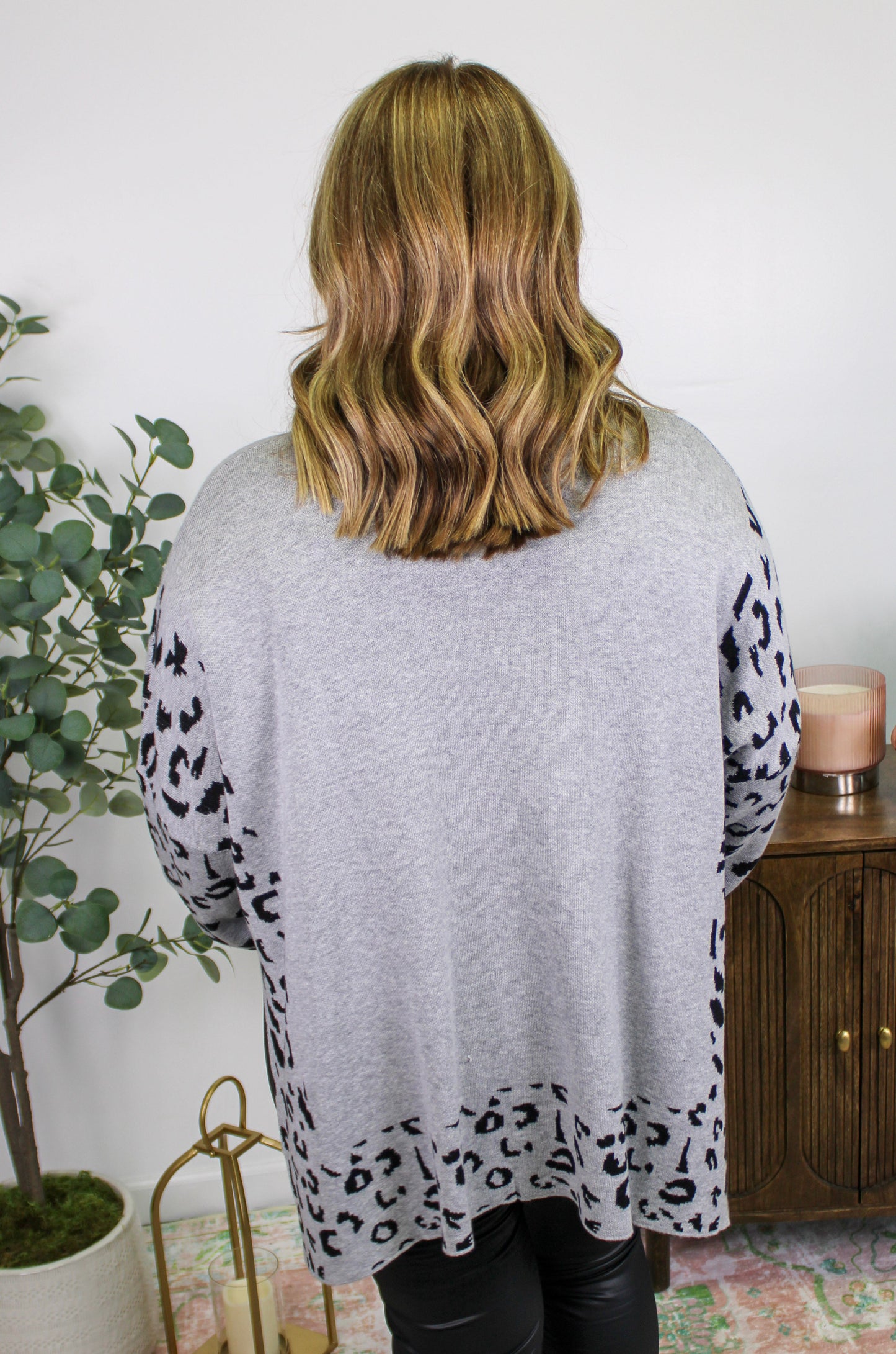 Pre-order Grey Leopard Sweater