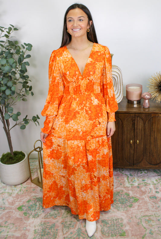 Pre-order Orange Boho Maxi