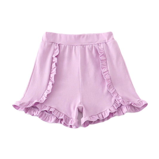 Purple Ruffle Shorts