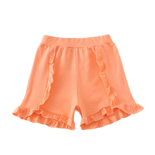 Orange Ruffle Shorts