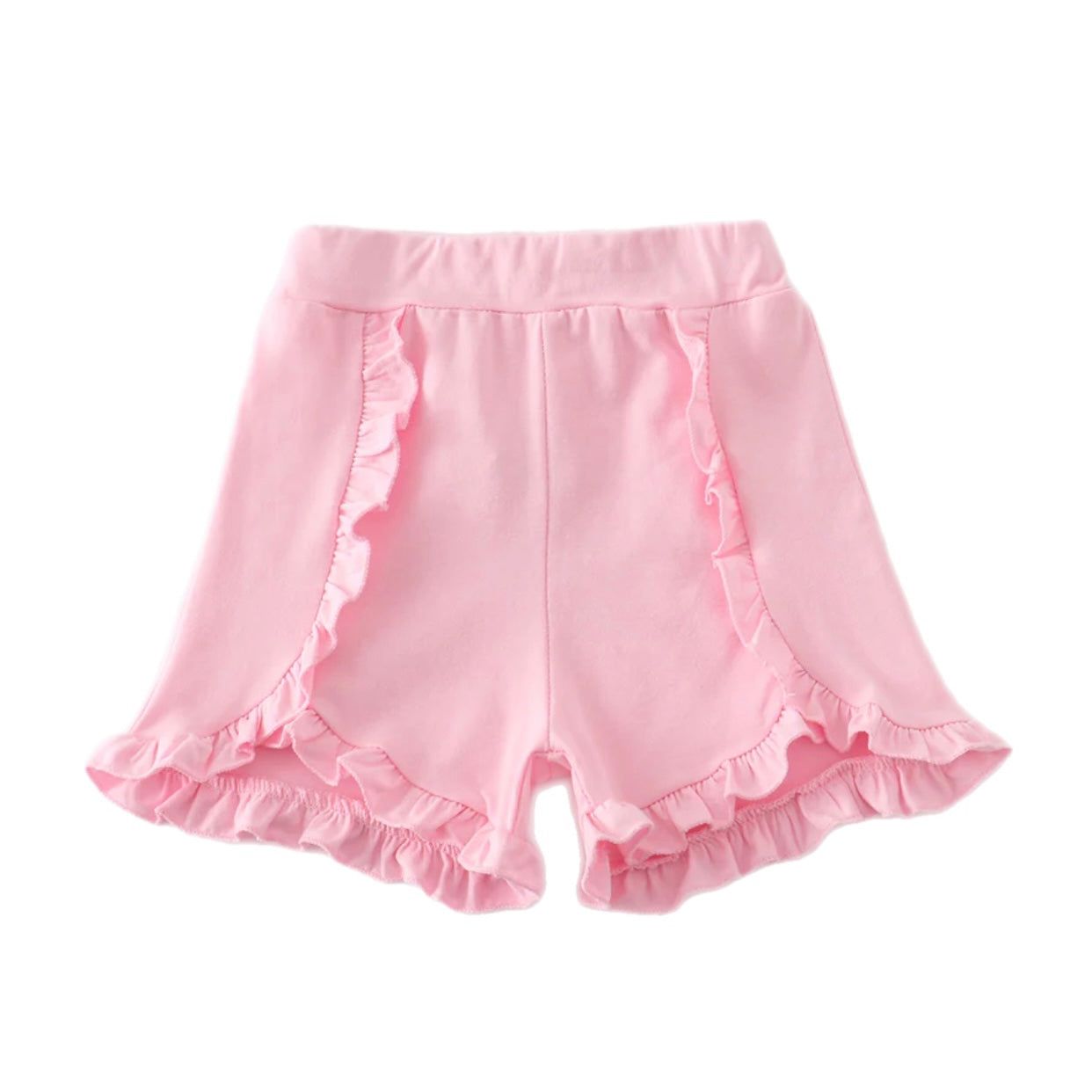 Girls Pink Ruffle Shorts