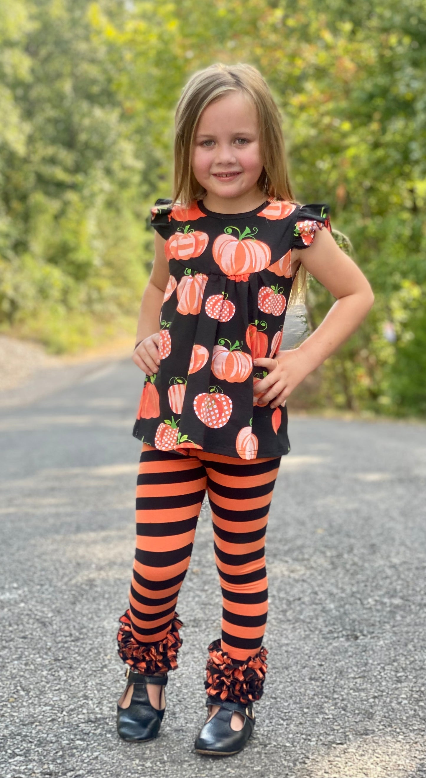Girls Pumpkin Pearl Top