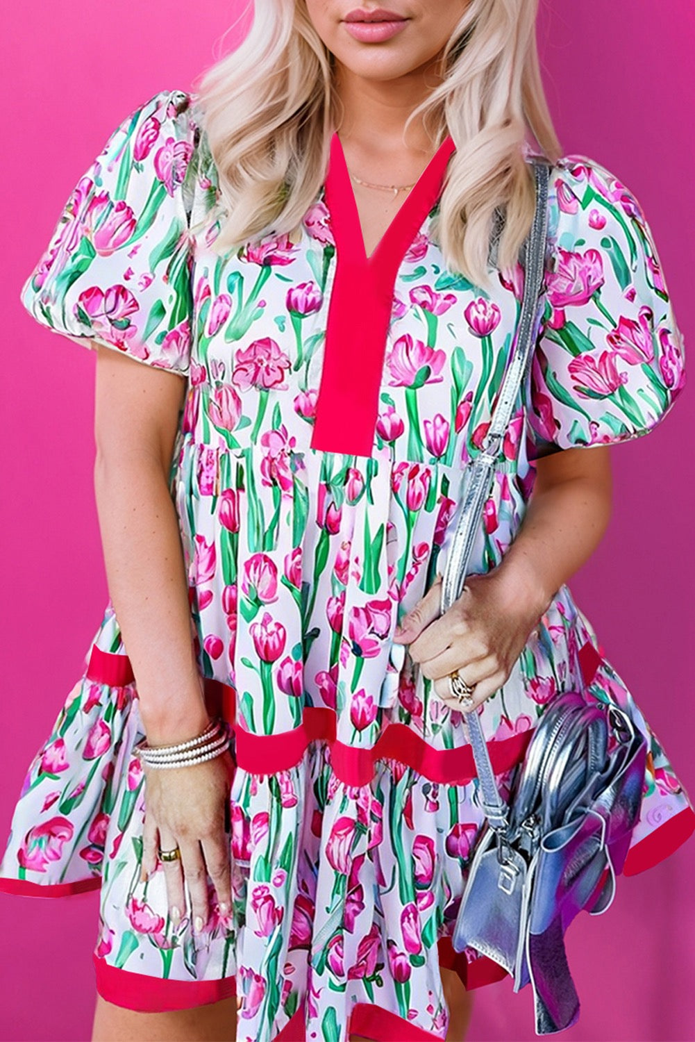Pre-order Rose Red Tulip Dress