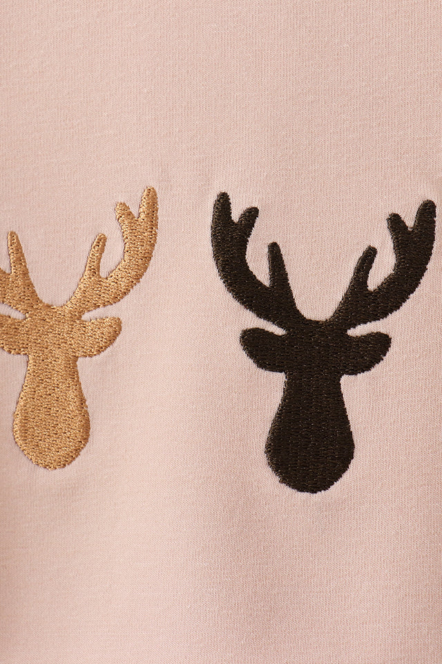 Boys Deer Embroidered Short Set