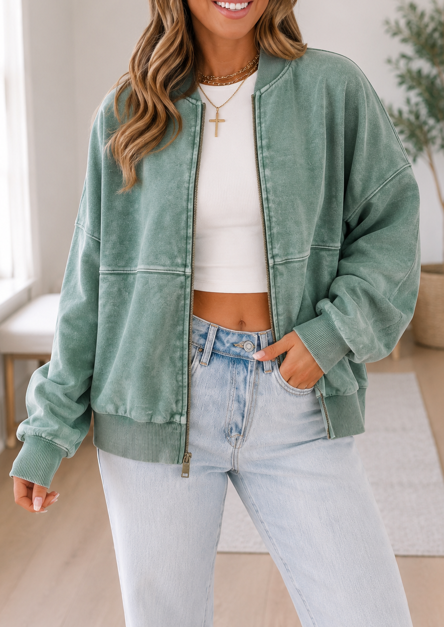 Pre-order Mineral Wash Jacket Sweatshirt