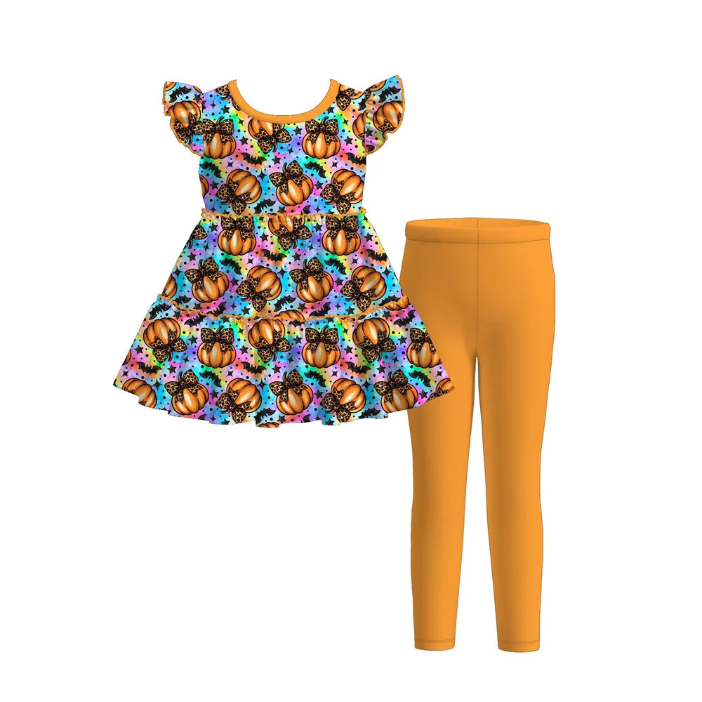 Pre-order Pumpkin Patch Twirl Tunic and Legging Set