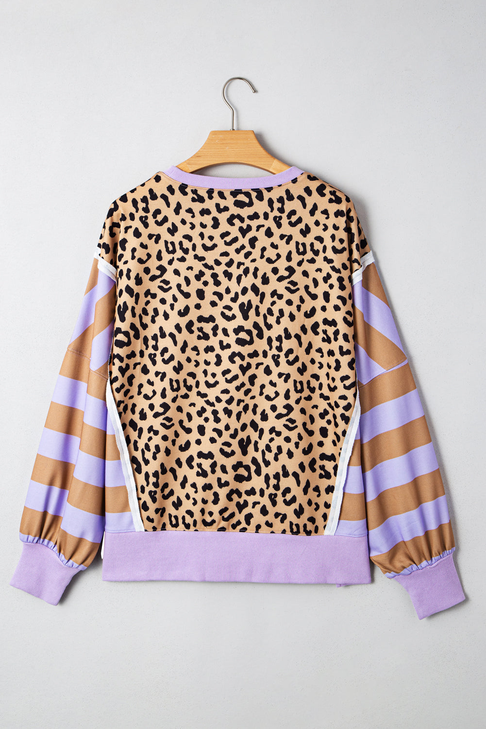 Pre-order Stripe Leopard Pullover FB