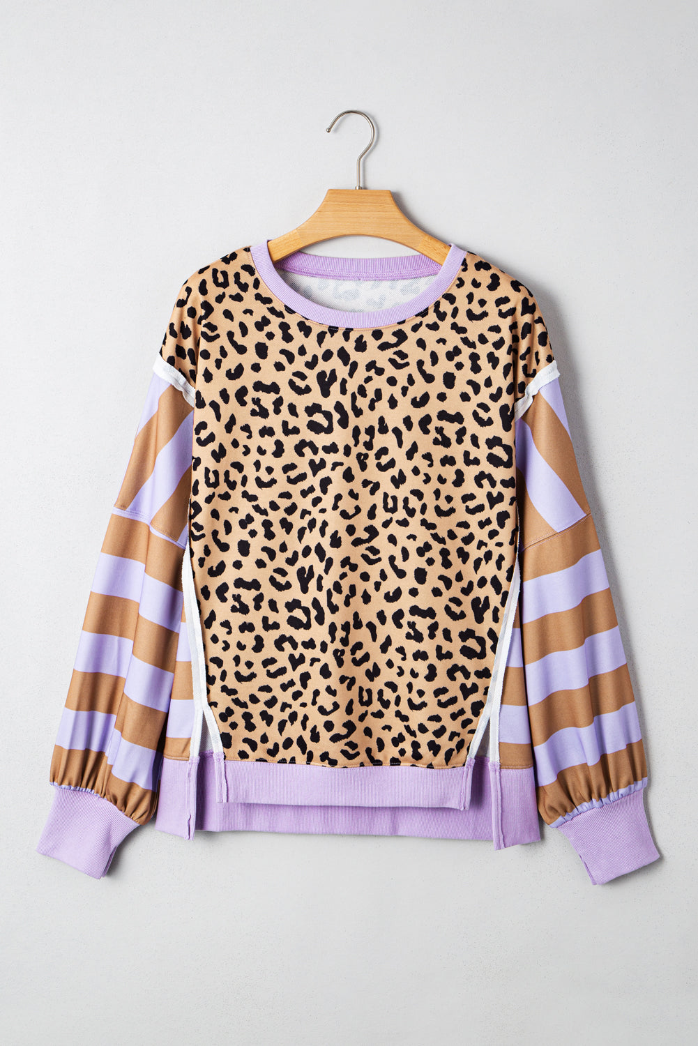 Pre-order Stripe Leopard Pullover FB