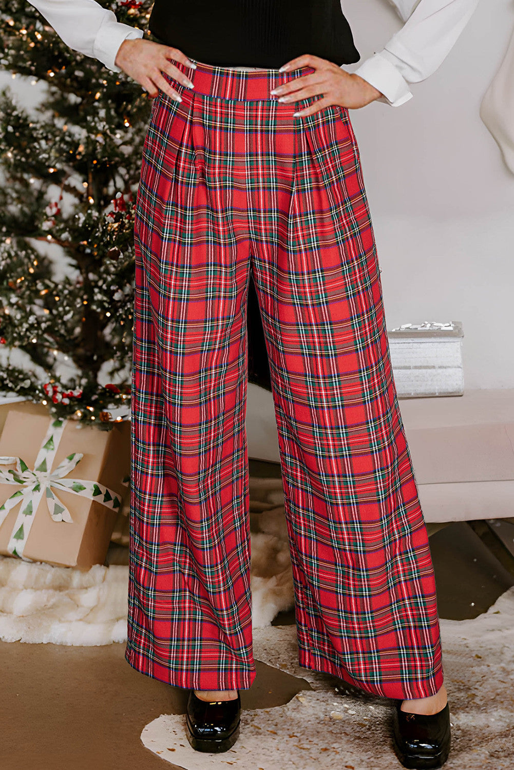 Women's Red Plaid Pants RTS