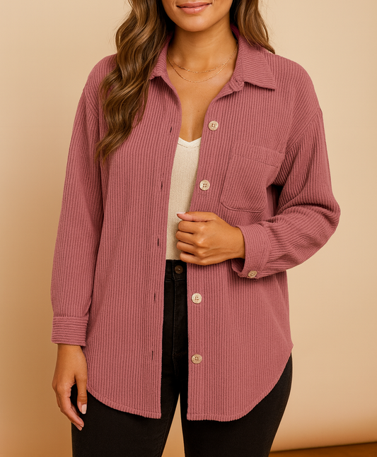 Pre-order Ribbed Cording Shacket FB