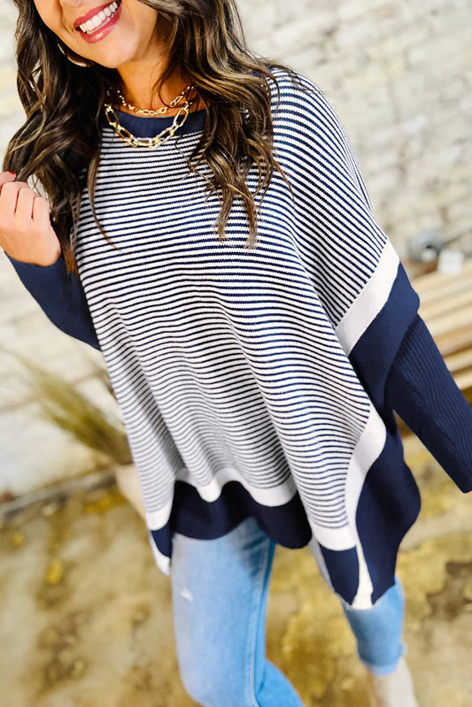 Pre-order Stripe Dolman Oversized Tunic August
