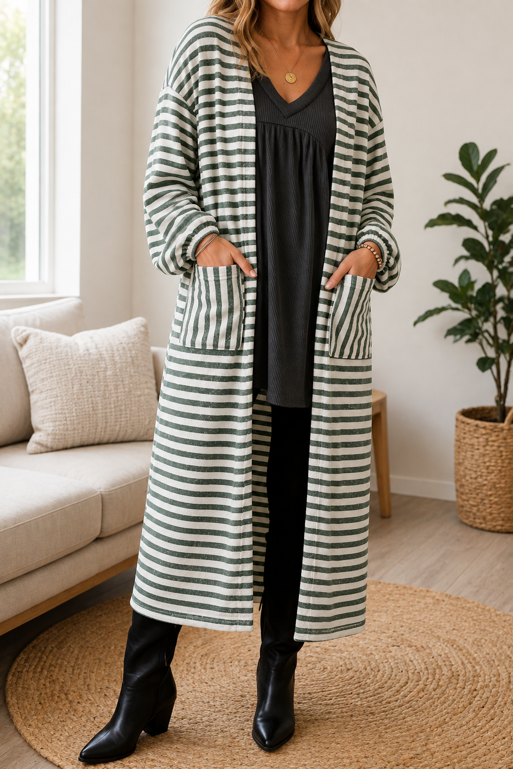 Pre-order Stripe Oversized Cardigan