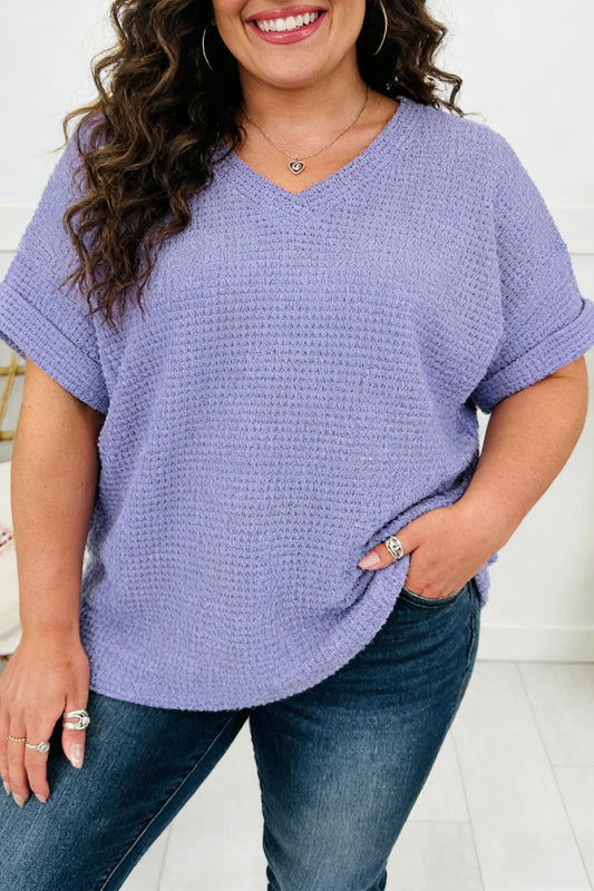 Pre-order V Neck Plus Waffle Top