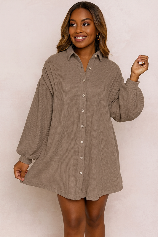 Pre-order Waffle Knit Tunic Dress October