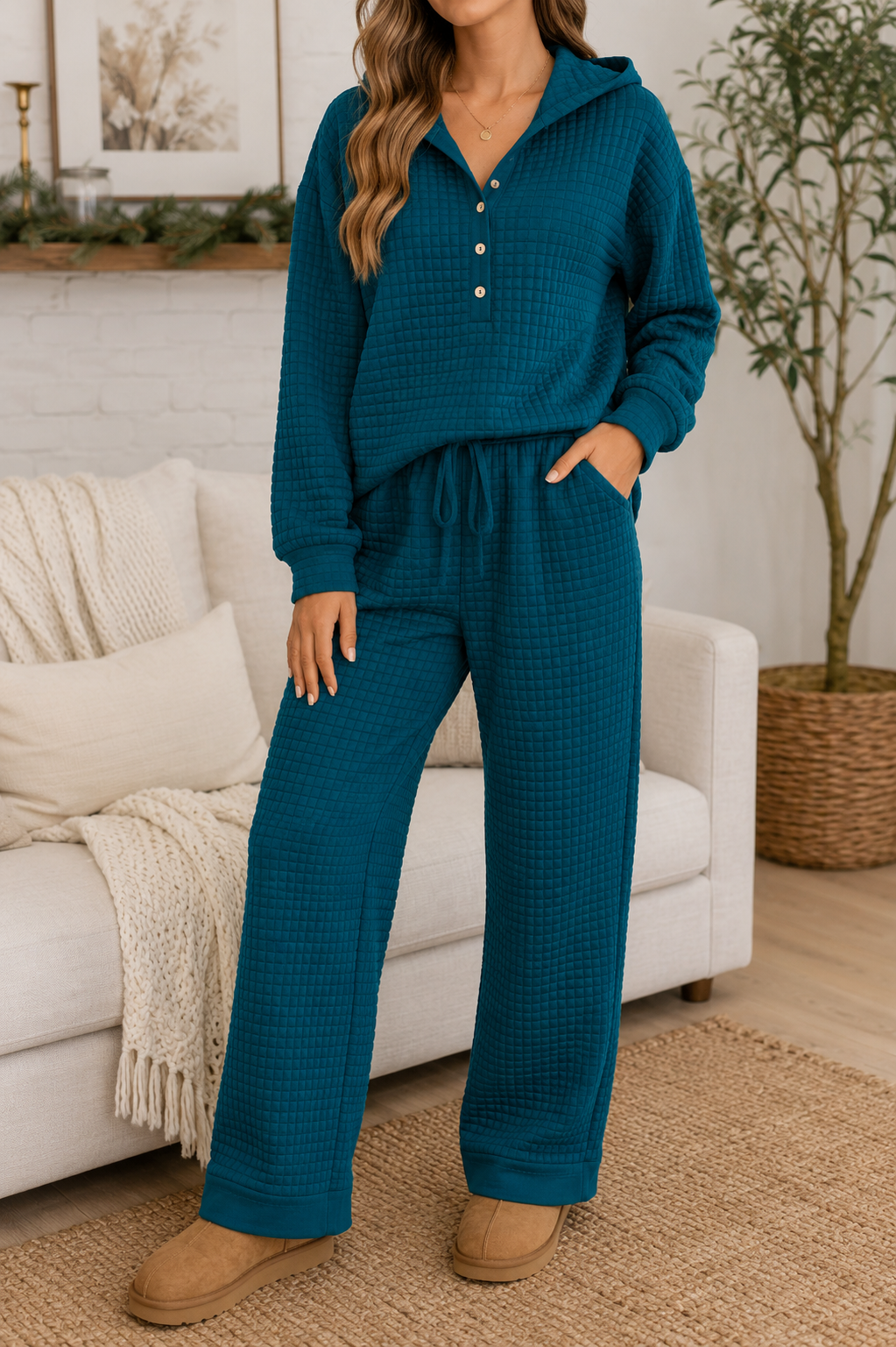 Pre-order Waffled Textured Raw Edge Set LT