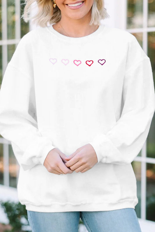 Pre-order White Ribbed XOXO Sweatshirt FB