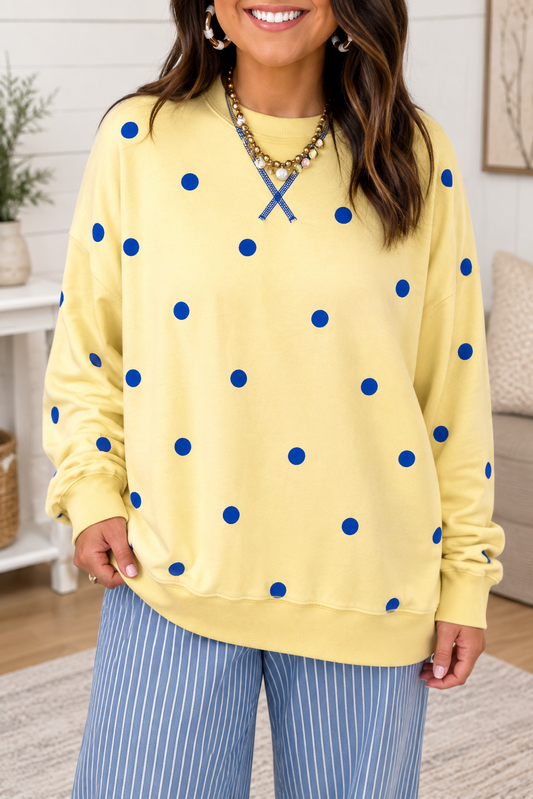 Pre-order Yellow Polka Dot Plus Top