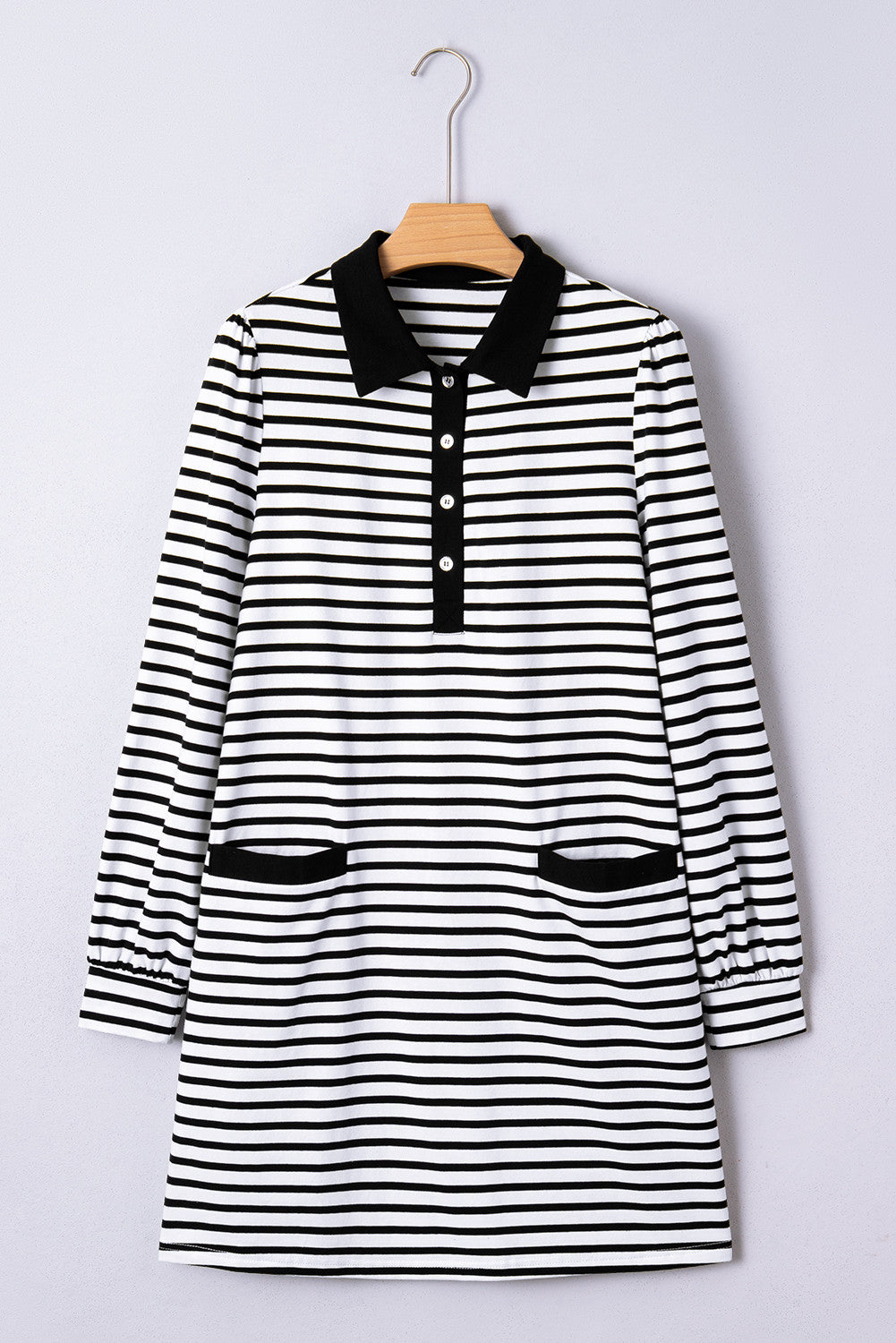 Pre-order Stripe Collared T Shirt Dress November