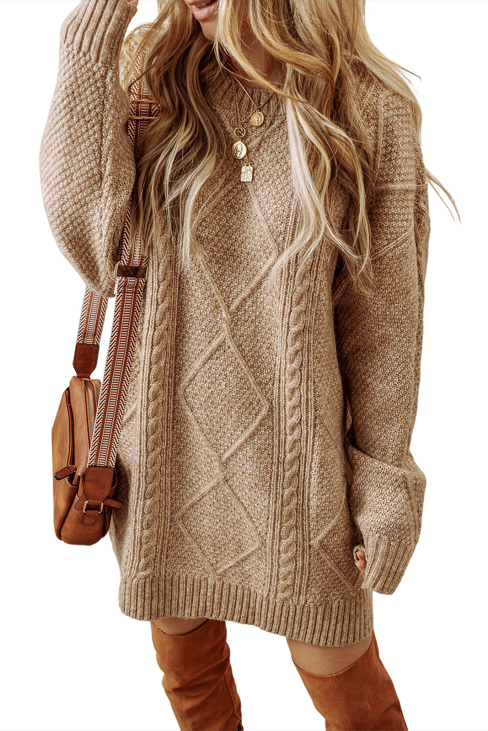 Women’s Cable Knit Sweater Dresses