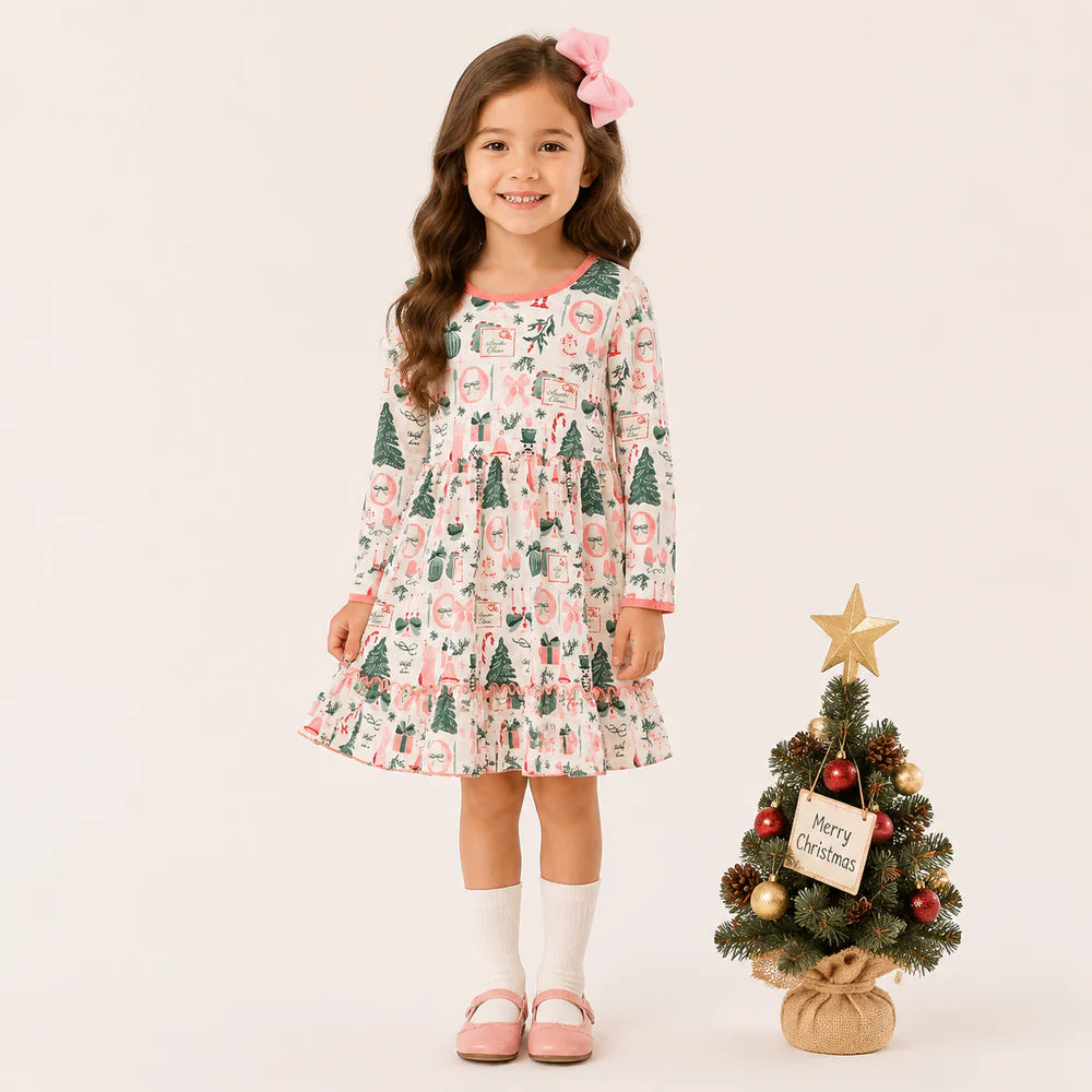 Pre-order Christmas Ruffle Dress