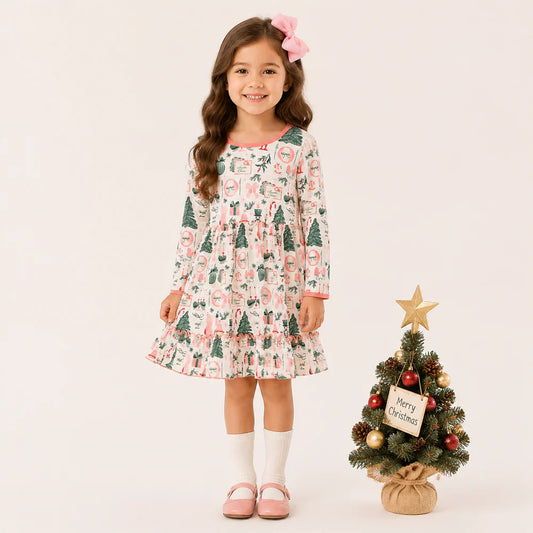 Pre-order Christmas Ruffle Dress