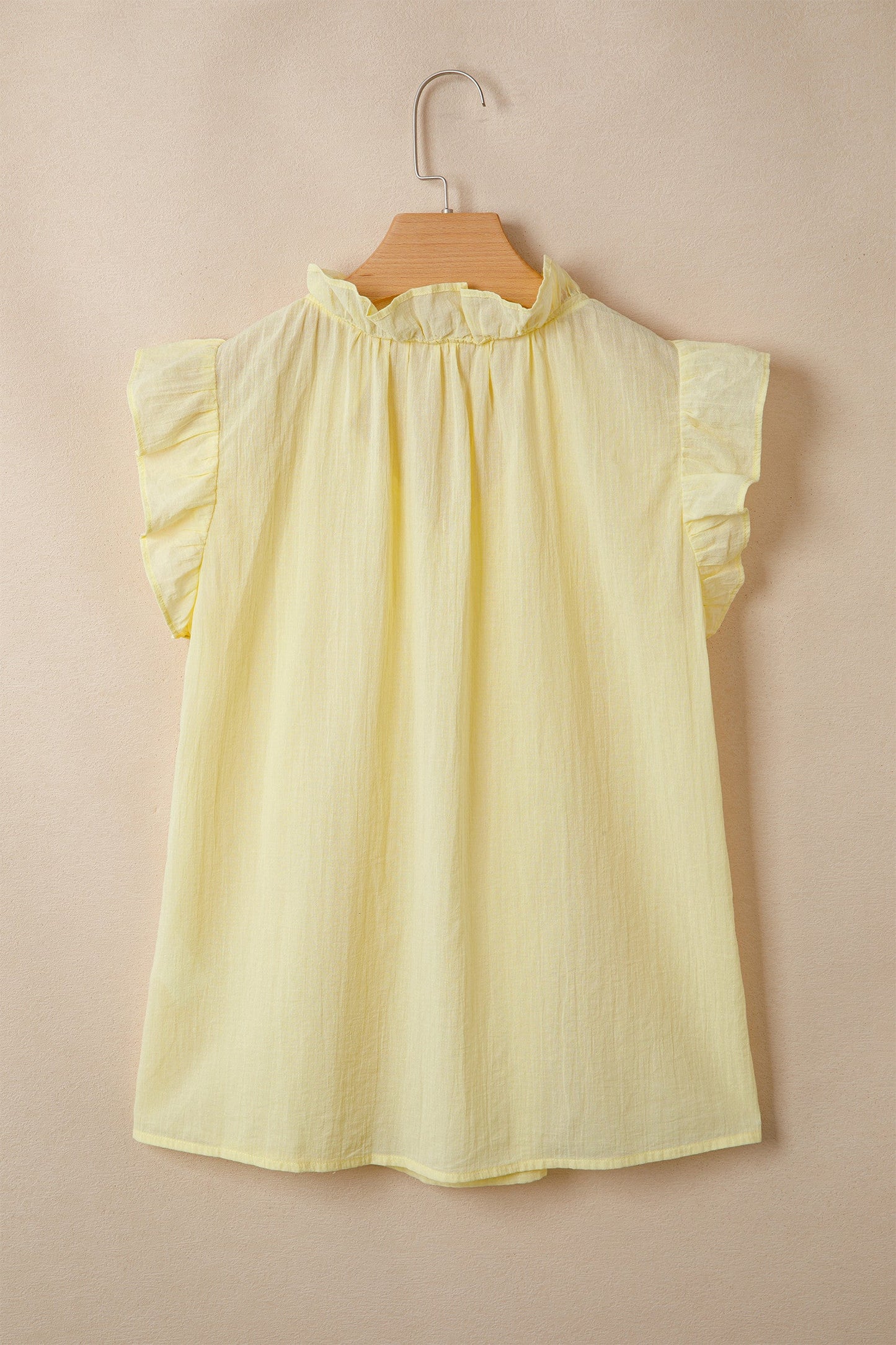 Pre-order Yellow Cream Ruffle Top