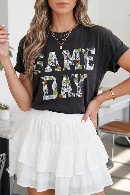Pre-order Black Camo Game Day Top