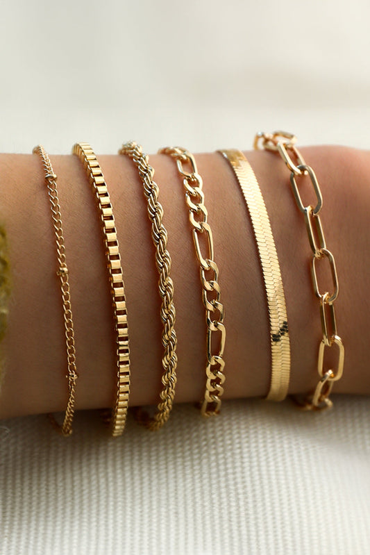 Women's Gold Bracelet Set