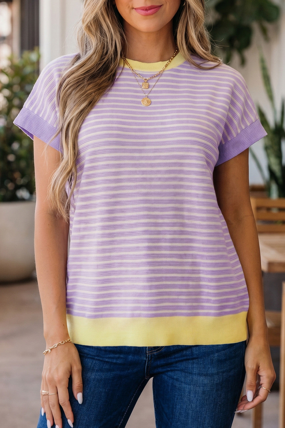 Pre-order Purple Stripe Collar Shirt