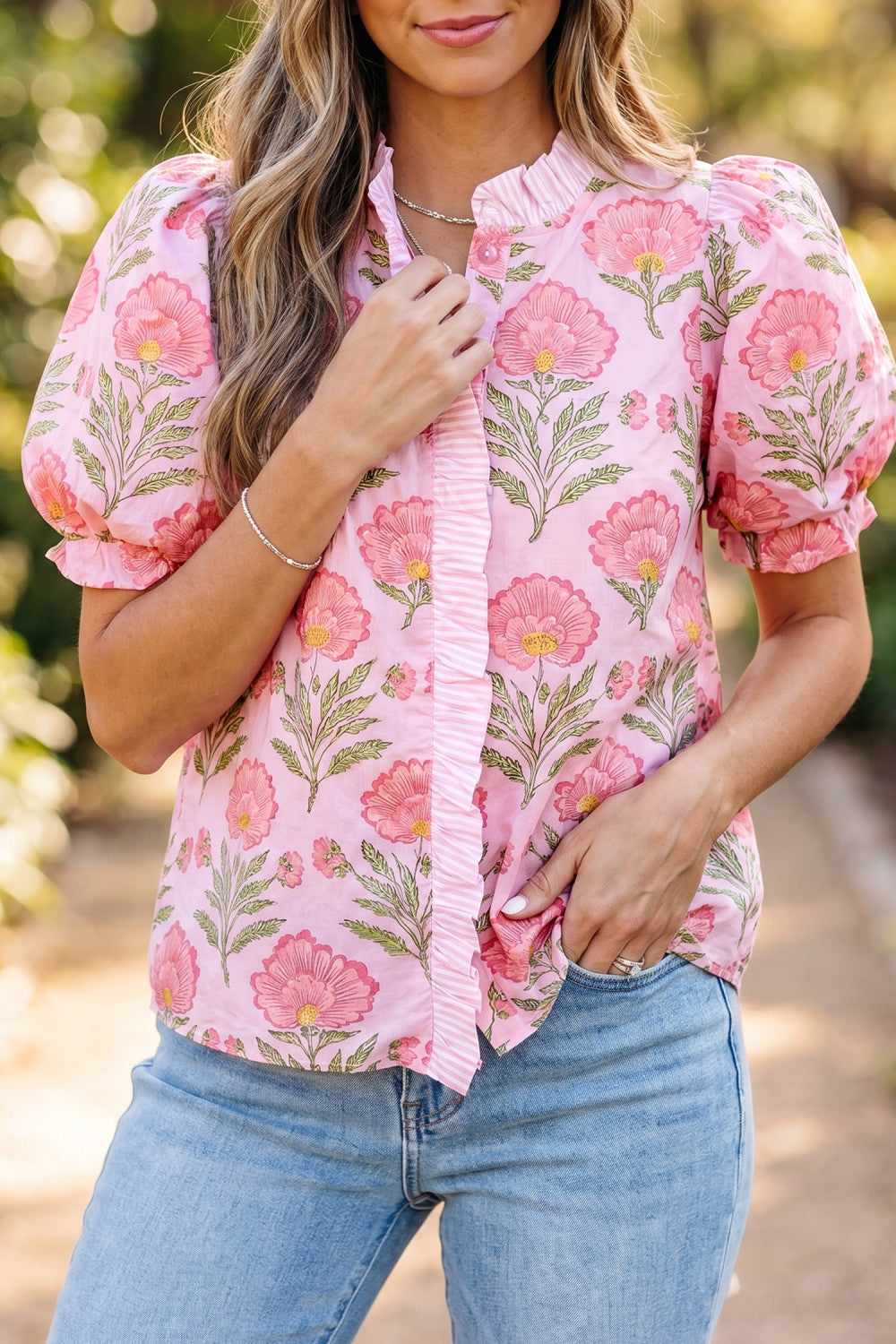Pre-order Sweet Bloom Puff Blouse