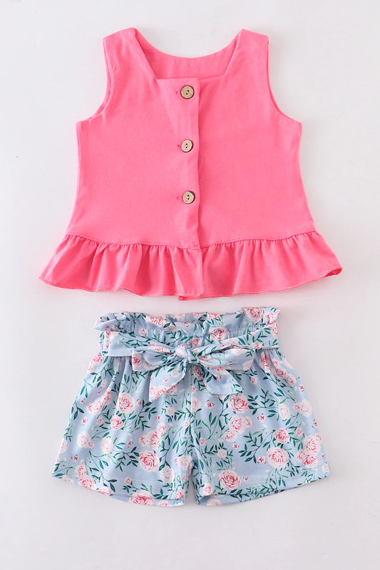 Keep It Up Ruffle Short Set