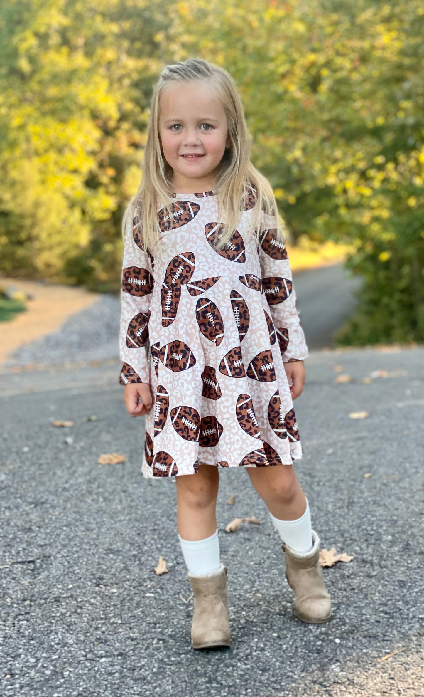 Leopard Football Twirl Dress