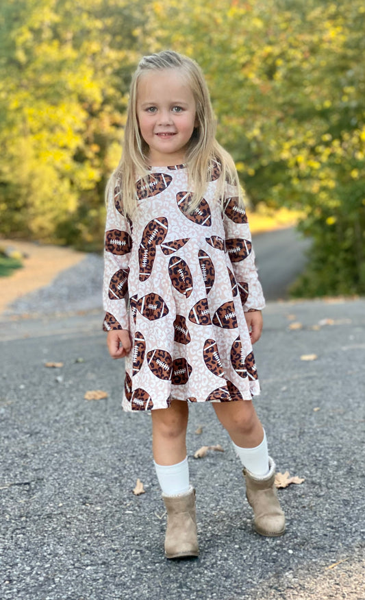 Leopard Football Twirl Dress