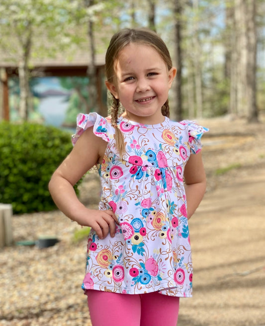 Floral Swirl Top