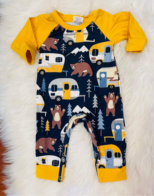 Boys Going Camping Romper