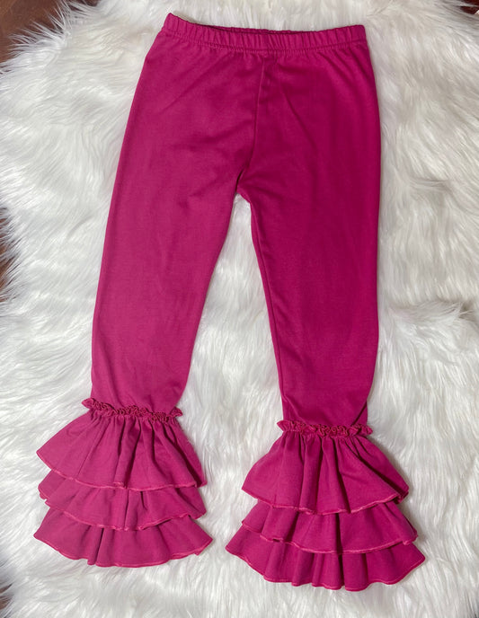 Girls Hot Pink Truffle Leggings