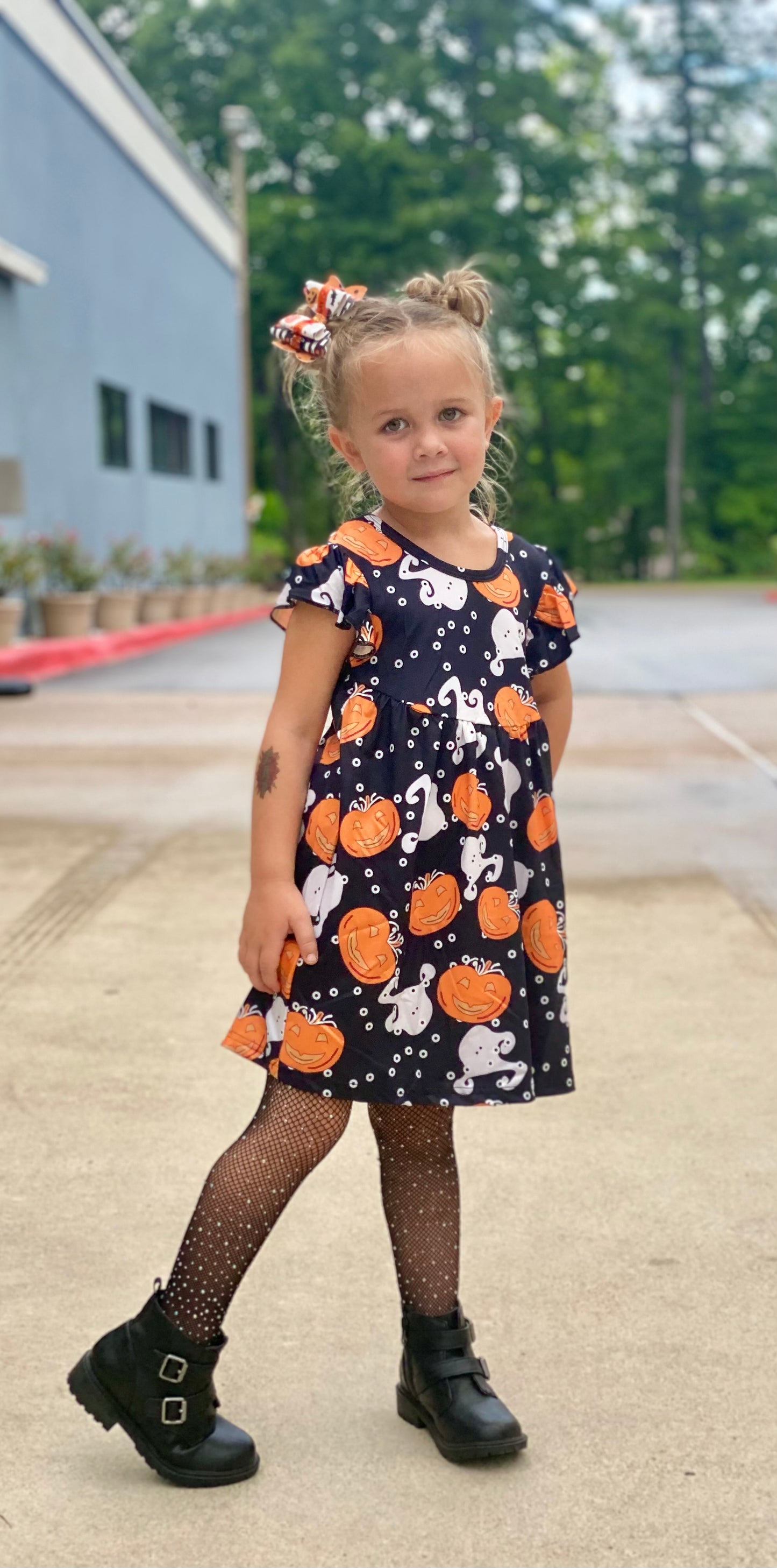 Ghost and Jack-O-Lantern Pearl Dress