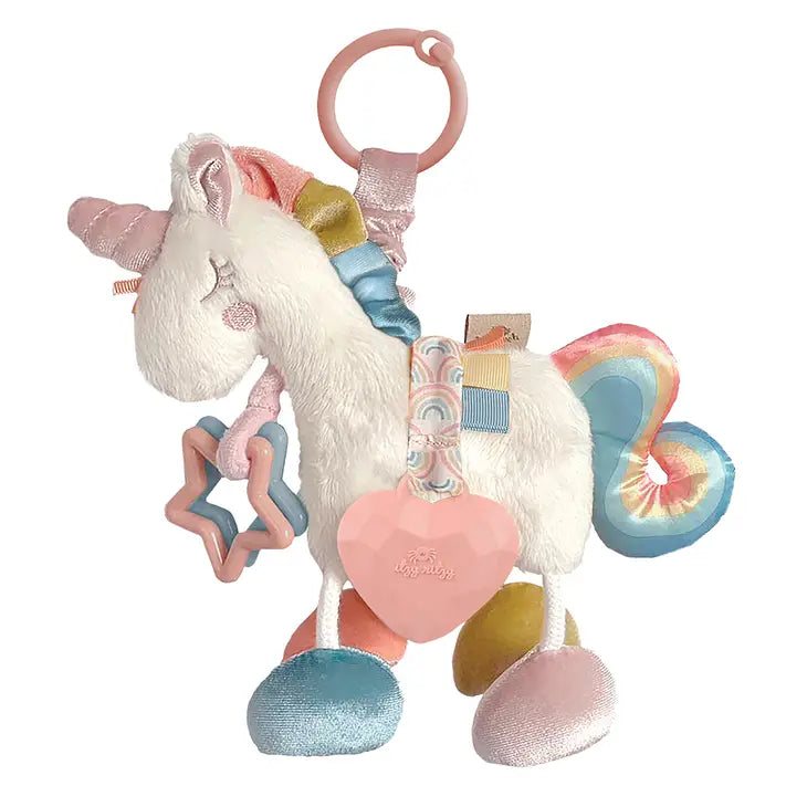 Itzy Ritzy Itzy Friends Link & Love Activity Plush with Teether Toy Unicorn